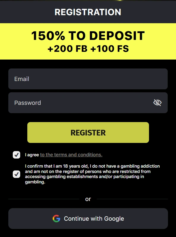 Pari Match Registration